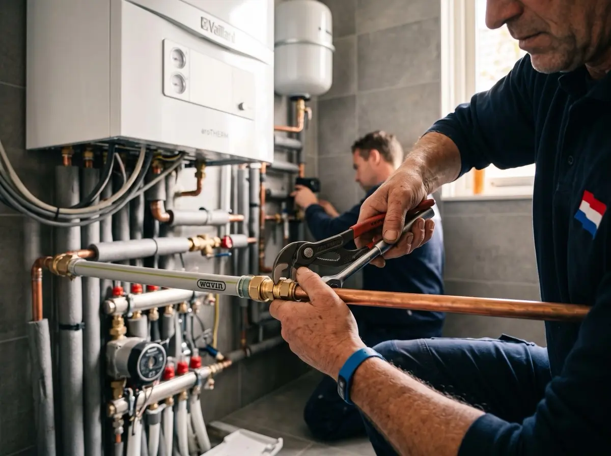 Loodgieter installeert sanitair – vakwerk via IP Techniek