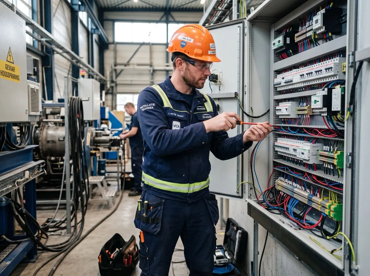 Technisch monteur aan het werk via uitzendbureau Eindhoven IP Flexgroep