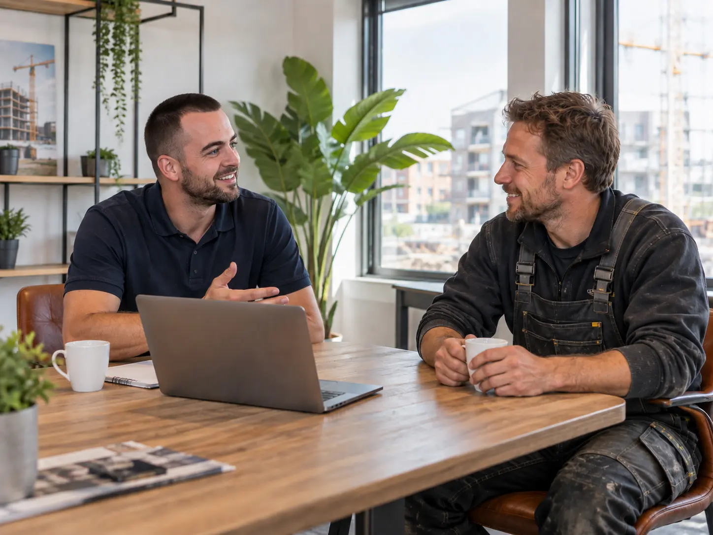 Kennismakingsgesprek tussen een zzp elektricien en IP Techniek in Eindhoven